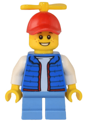 Billy - Blue Vest, Tiny Yellow Propeller