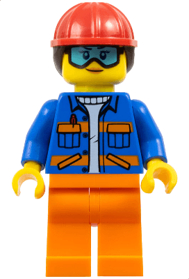 LEGO Construction Worker (cty1600) Town / City Minifigure