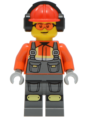 LEGO Construction Worker (cty1819) Town / City Minifigure