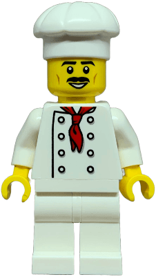 LEGO Pizza Slice Soapbox Race Car Driver (Chef) (cty1842) Town / City Minifigure