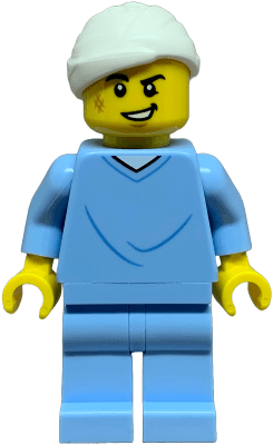 LEGO Hospital Bed Soapbox Race Car Driver (Patient) (cty1845) minifigure