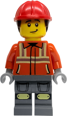LEGO Construction Worker (cty1919) Town / City Minifigure