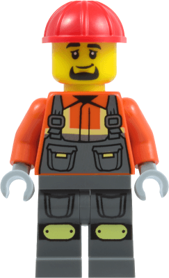 LEGO Construction Worker (cty2009) Town / City Minifigure