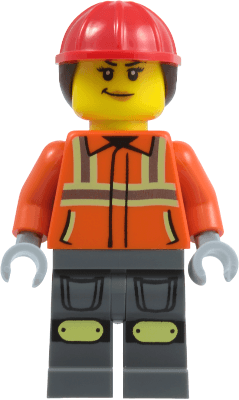 LEGO Construction Worker (cty2010) Town / City Minifigure