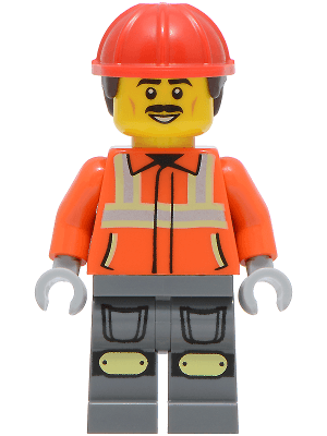 LEGO Construction Worker (cty2046) Town / City Minifigure