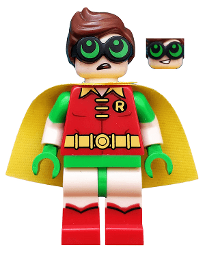 Robin - Green Glasses, Smile / Worried Pattern
