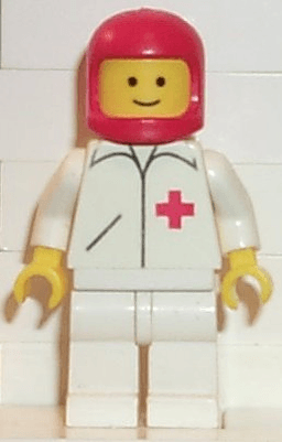 Doctor - Straight Line, White Legs, Red Classic Helmet
