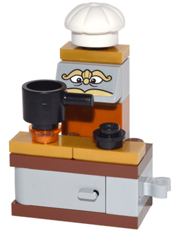 LEGO Chef Bouche with Sticker (dp030s) minifigure