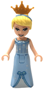 Cinderella - Dress with Sparkles and Bow, Pearl Gold Tiara