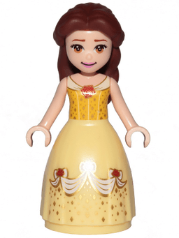 Belle - Dress with Red Roses, no Sleeves, Closed Mouth Smile