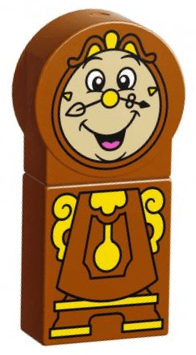LEGO Duplo Figure Disney Princess Cogsworth with Yellow Pendulum (dupclock02) Duplo Minifigure