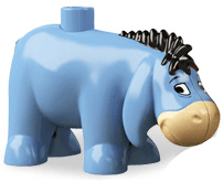LEGO Duplo Figure Winnie the Pooh Eeyore with Stud on Back (4610196 / 6020640) (eeyorenew) Duplo Minifigure