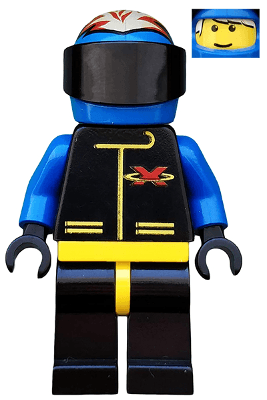 Extreme Team - Blue, Blue Flame Helmet, White Bangs