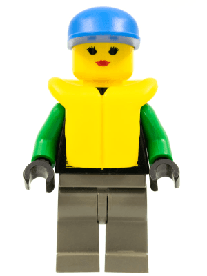 Extreme Team - Green, Dark Gray Legs, Blue Cap, Life Jacket