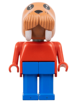 Fabuland Walrus - Walter Walrus / William Walrus, Blue Legs, Red Top