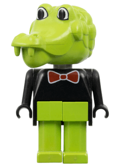 Fabuland Crocodile - Clive Crocodile, Red Bow Tie