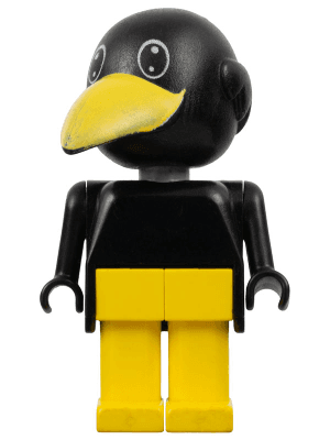 Fabuland Bird - Charlie / Joe Crow, Black Head