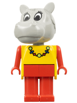 Fabuland Hippo - Hanna Hippopotamus, with Necklace