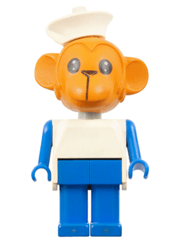 Fabuland Monkey - Monkey Mate, Brown Head, White Sailor Hat