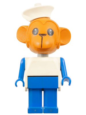 Fabuland Monkey - Monkey Mate, Brown Head, White Sailor Hat