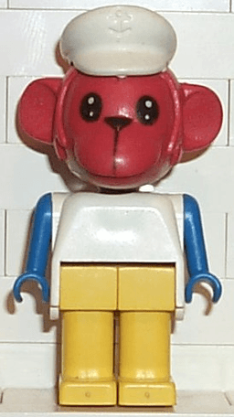 Fabuland Monkey - Oscar Orangutan, Red Head, White Hat