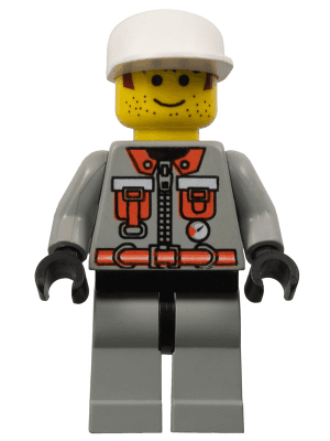 Fire - City Center 5, Light Gray Legs with Black Hips, White Cap, Brown Sideburns
