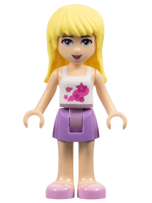 Friends Stephanie - Medium Lavender Skirt, White Top