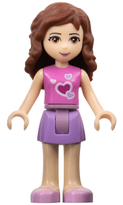 Friends Olivia (Light Nougat) - Medium Lavender Skirt, Dark Pink Top