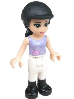 Friends Emma - White Riding Pants, Lavender Top
