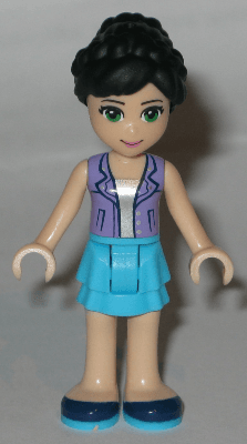 Friends Iva - Medium Azure Layered Skirt, Lavender Vest Top