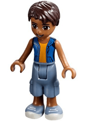 Friends Robert - Sand Blue Long Shorts, Blue Sleeveless Hoodie