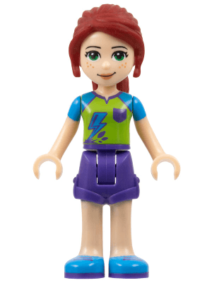 Friends Mia - Dark Purple Shorts, Lime Top