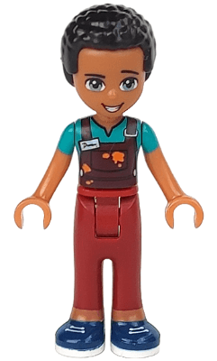 Friends Dean - Dark Red Trousers, Dark Turquoise Overalls Top