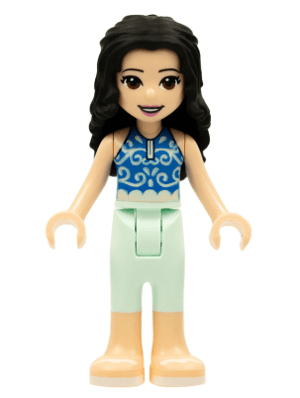 Friends Emma - Light Aqua Trousers, Blue Top, White Sandals