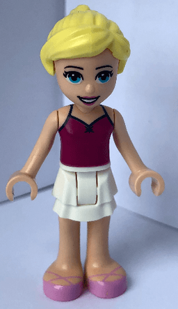 Friends Stephanie - Magenta Tank Top, White Skirt, and Bright Pink Ballet Shoes