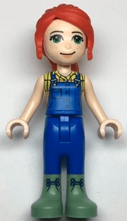 Friends Mia - Blue Overalls, Yellow Blouse and Sand Green Boots