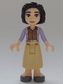 Friends Michelle - Lavender Jacket, Tan Skirt Long, Dark Bluish Gray Shoes