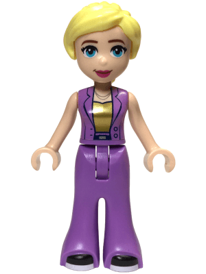 Friends Stephanie (Adult) - Medium Lavender Suit with Gold Shirt, Black Shoes with White Soles