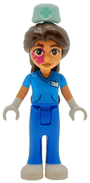 Friends Eniko - Dark Azure Shirt, Blue Trousers, Nurse Hat