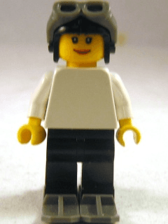 LEGO FIRST LEGO League (FLL) Climate Connections Skier Female White Top Black Aviator Cap (fst012) LEGO Minifigure
