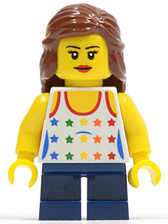 LEGO FIRST LEGO League (FLL) Nature's Fury Female Dark Blue Short Legs (fst018) minifigure