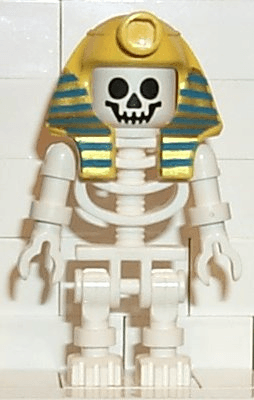 LEGO Skeleton with Standard Skull Yellow Mummy Headdress with Pattern (gen006) Adventurers Minifigure
