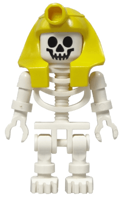 LEGO Skeleton with Standard Skull Yellow Mummy Headdress (gen008) minifigure