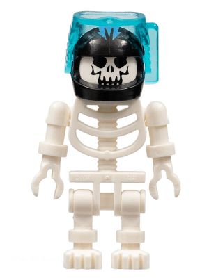LEGO Skeleton with Evil Skull Black Aquaraiders II Helmet (Squid Victim) (gen016) LEGO Minifigure