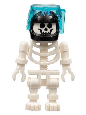 LEGO Skeleton with Standard Skull Black Aquaraiders II Helmet (gen031) Atlantis Minifigure