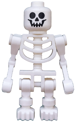 LEGO Skeleton Fantasy Era Torso with Standard Skull Mechanical Arms Bent (gen038) minifigure