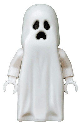 LEGO Ghost with Pointed Top Shroud with 1 x 2 Plate and 1 x 2 Brick as Legs (gen046) LEGO Minifigure