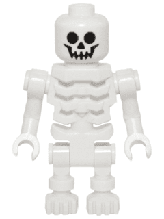 LEGO Skeleton with Standard Skull Angular Rib Cage Bent Arms (gen069) Ninjago Minifigure