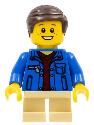 LEGO Boy Denim Jacket Tan Short Legs (gen078) Promotional Minifigure