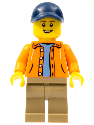 LEGO Orange Jacket with Hood over Light Blue Sweater Dark Blue Cap with Hole (gen079) Promotional Minifigure